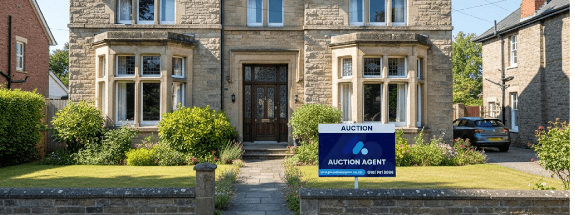 Modern home with dark sky